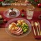 150 Piece Gold Hammered Finish Plastic Cutlery Utensil Set - Metallic Plastic Silverware Set (50 Sets)